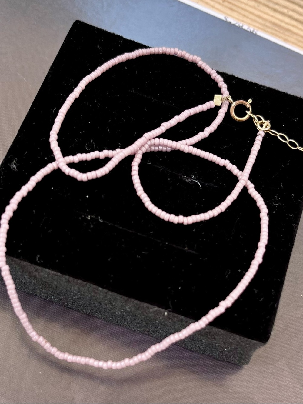 Delicate Pink Seed Bead Necklace - Women Jewelry